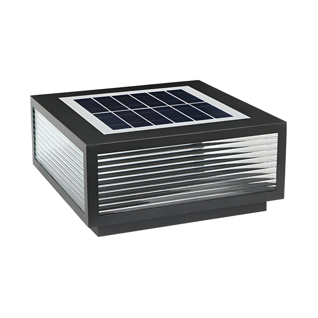Lampes solaires d'extérieur rectangulaires noires à couleurs changeantes
