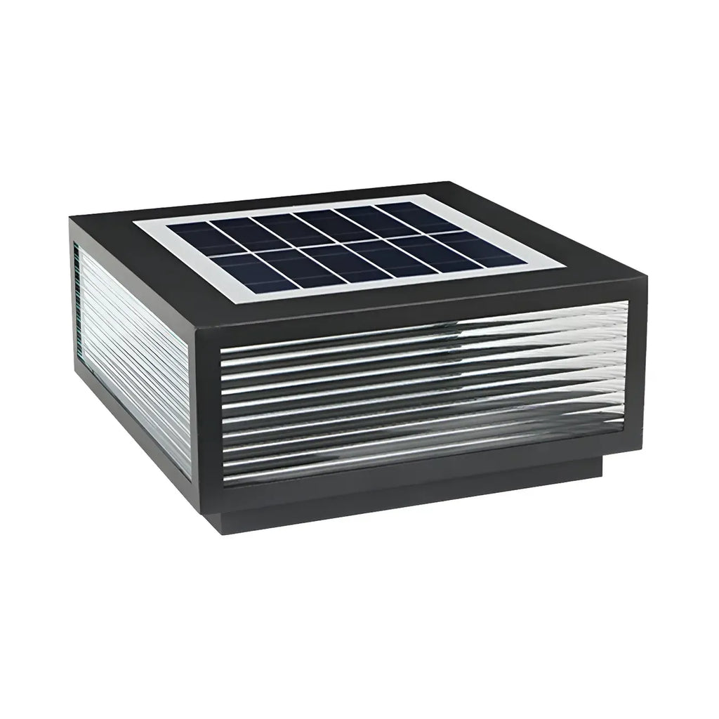 Lampes solaires d'extérieur rectangulaires noires à couleurs changeantes