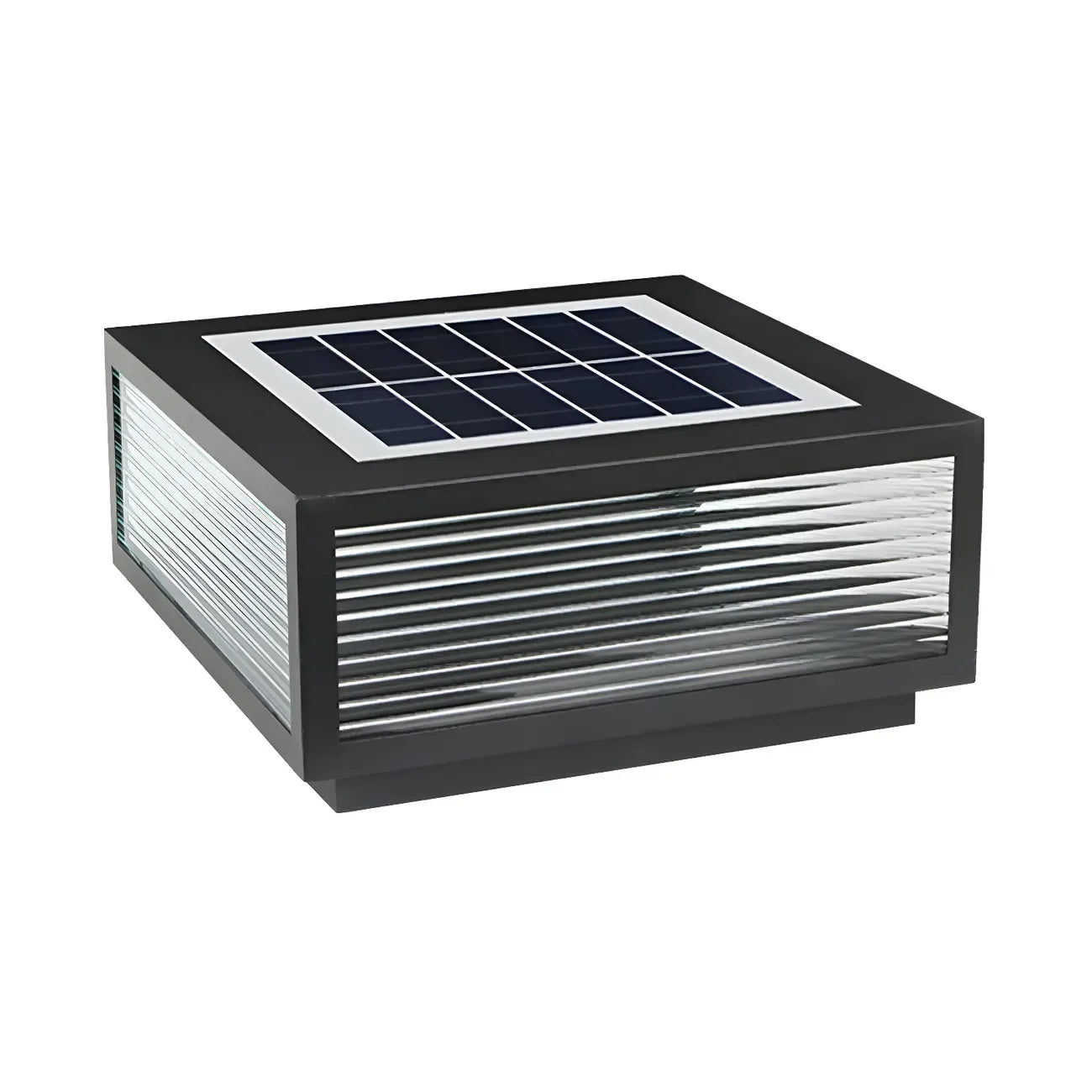 Lampes solaires d'extérieur rectangulaires noires à couleurs changeantes