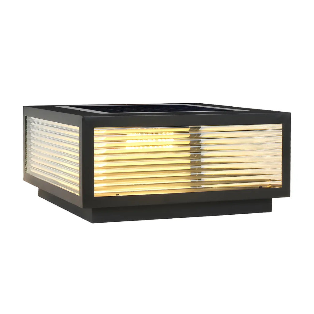 Lampes solaires d'extérieur rectangulaires noires à couleurs changeantes
