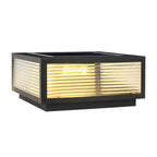 Lampes solaires d'extérieur rectangulaires noires à couleurs changeantes