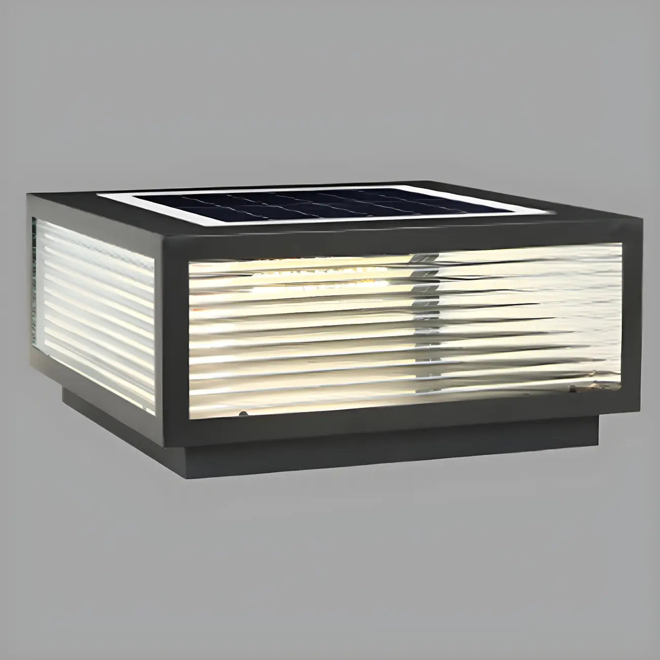 Lampes solaires d'extérieur rectangulaires noires à couleurs changeantes