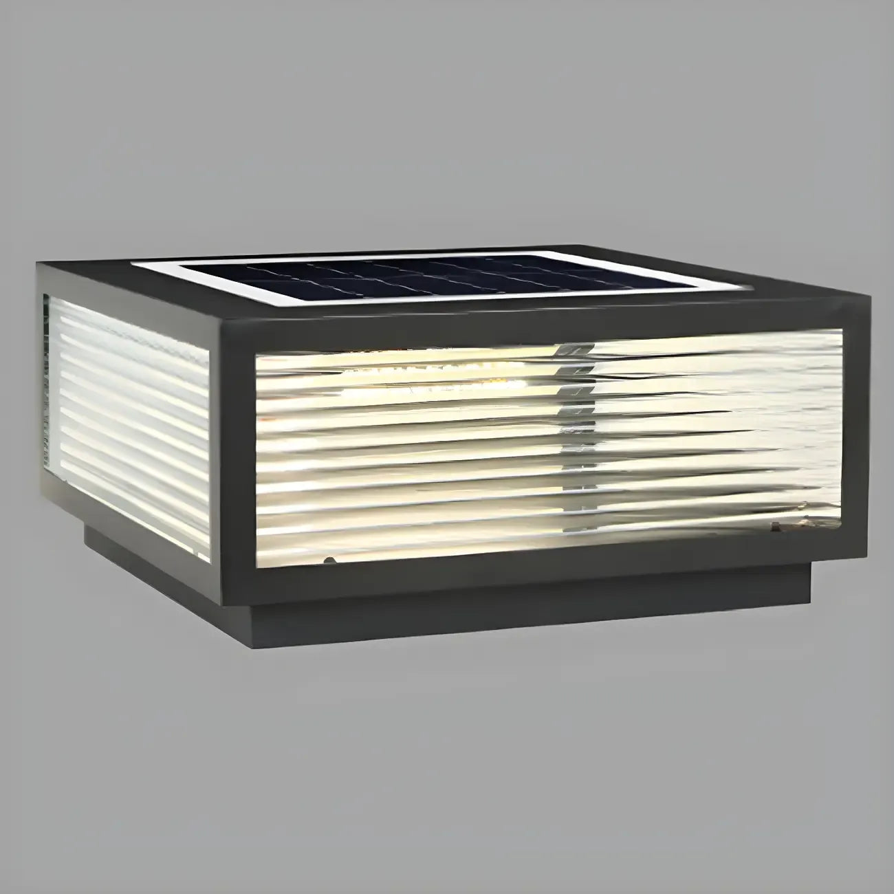 Lampes solaires d'extérieur rectangulaires noires à couleurs changeantes