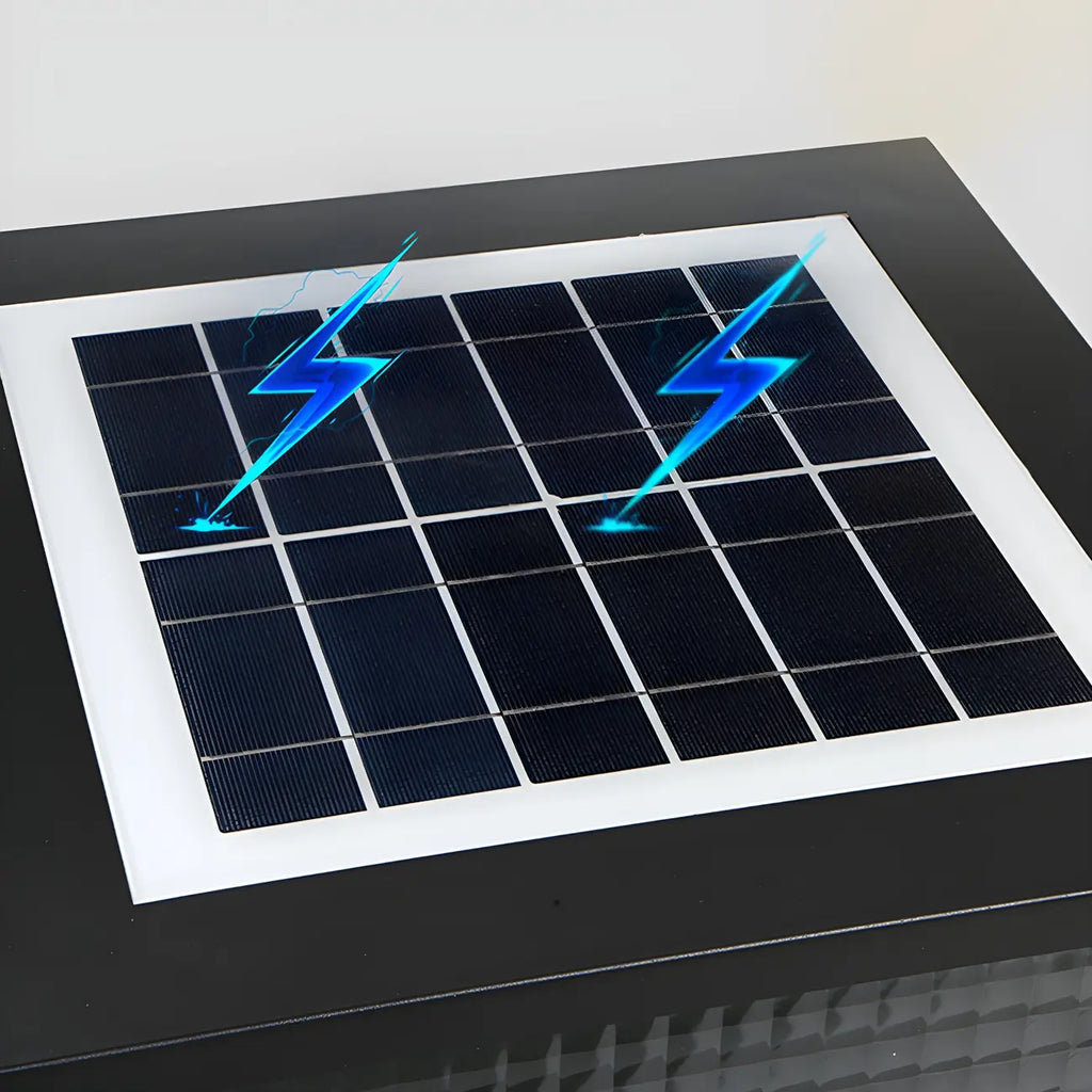 Lampes solaires d'extérieur rectangulaires noires à couleurs changeantes