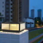 Lampes solaires d'extérieur rectangulaires noires à couleurs changeantes