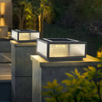 Lampes solaires d'extérieur rectangulaires noires à couleurs changeantes