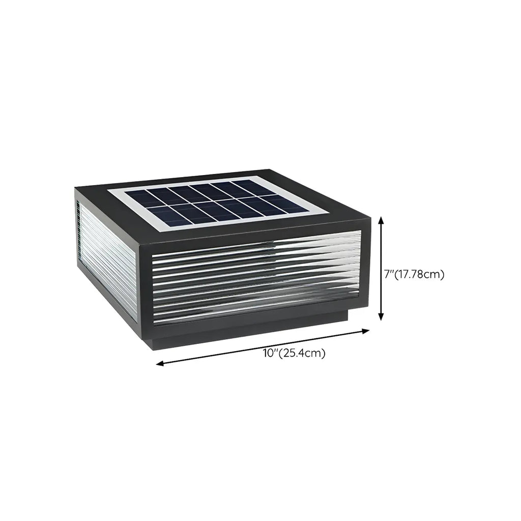 Lampes solaires d'extérieur rectangulaires noires à couleurs changeantes