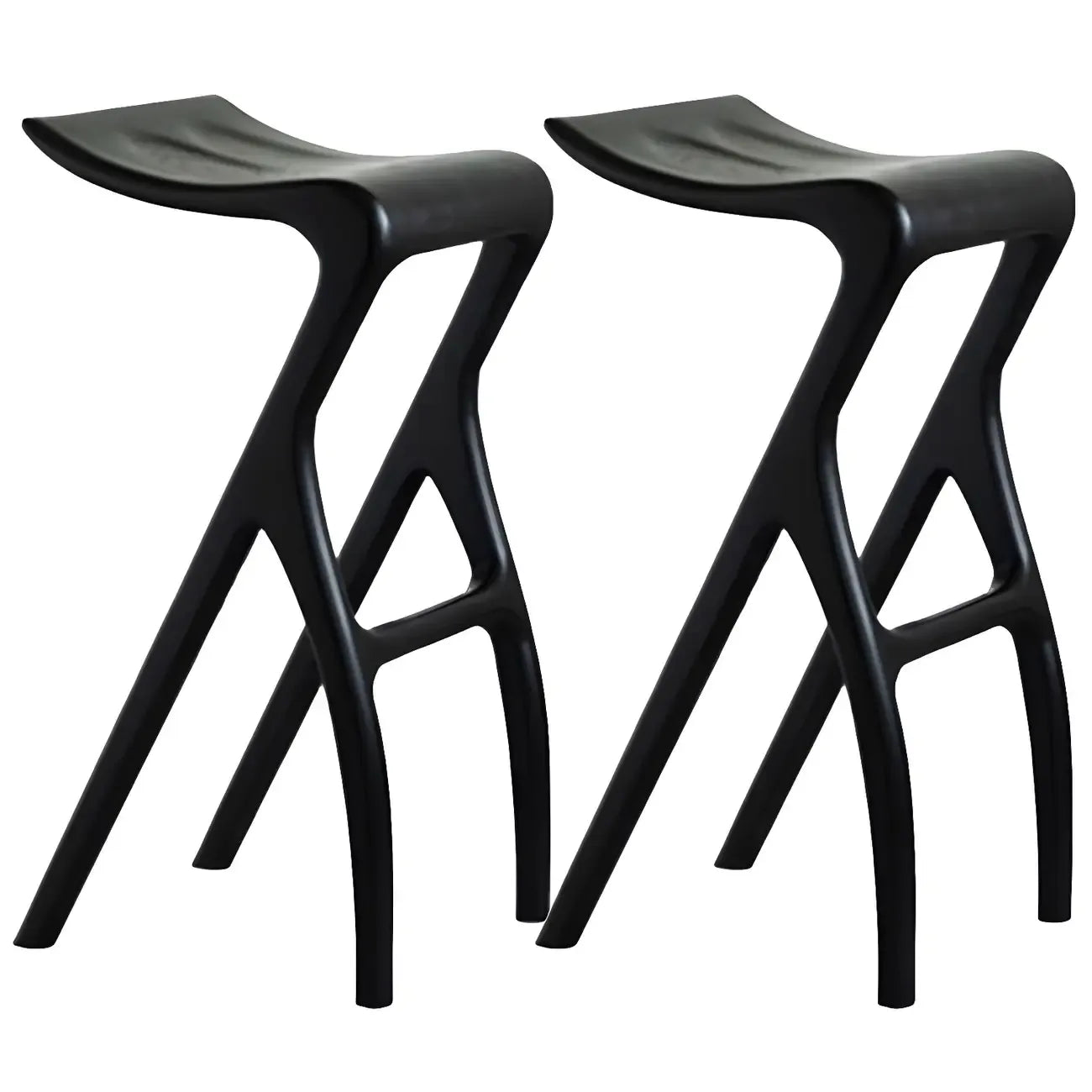 Tabourets de bar minimalistes en bois, sans dossier, hauteur comptoir