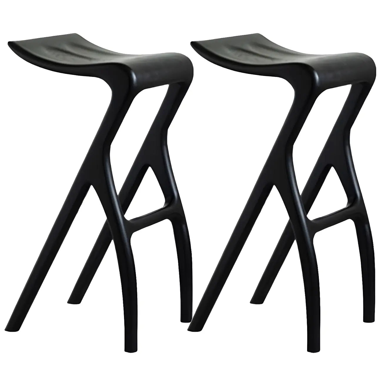 Tabourets de bar minimalistes en bois, sans dossier, hauteur comptoir