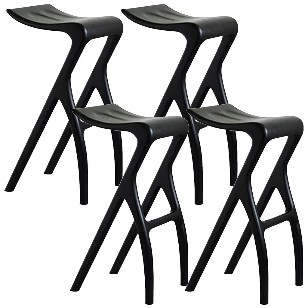 Tabourets de bar minimalistes en bois, sans dossier, hauteur comptoir