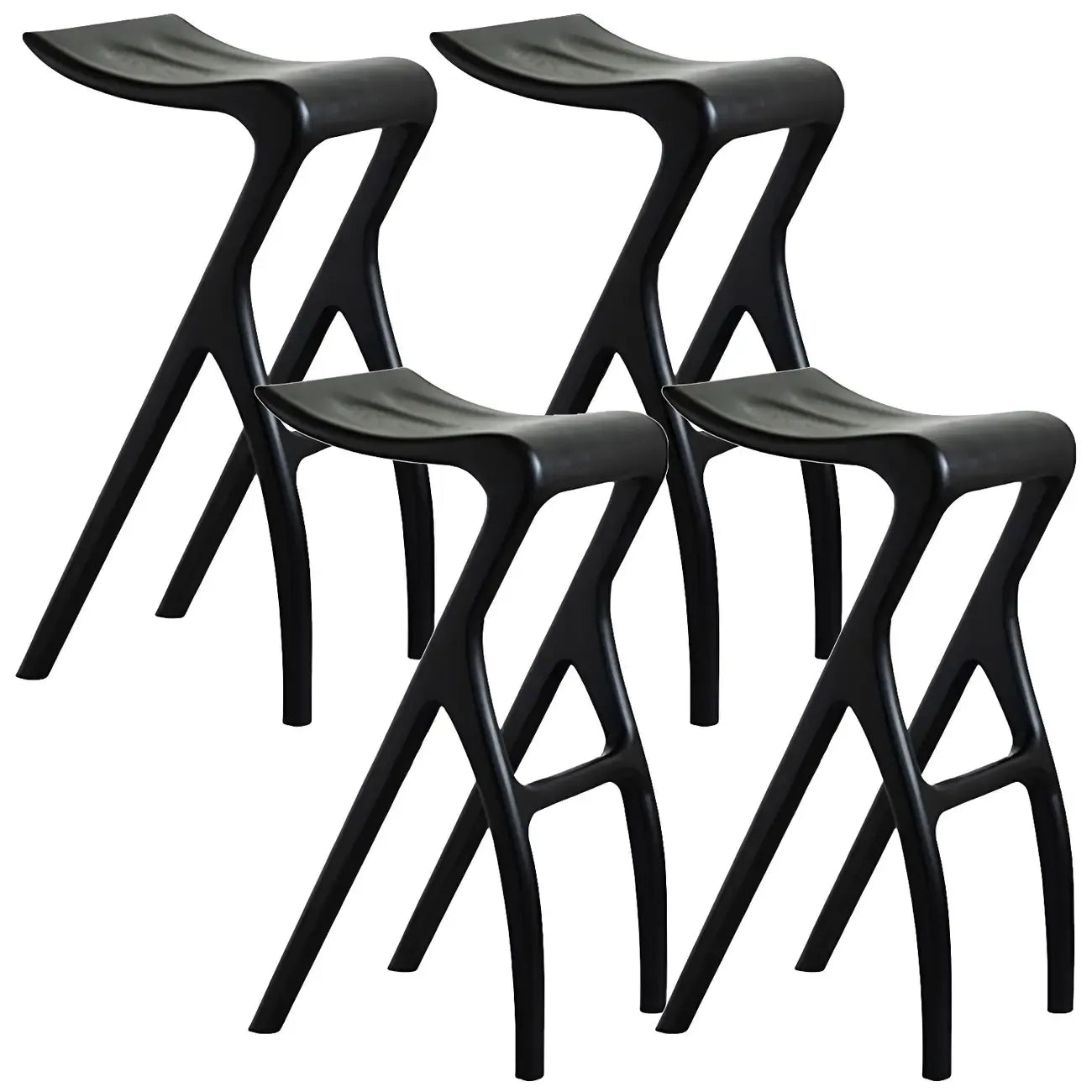 Tabourets de bar minimalistes en bois, sans dossier, hauteur comptoir