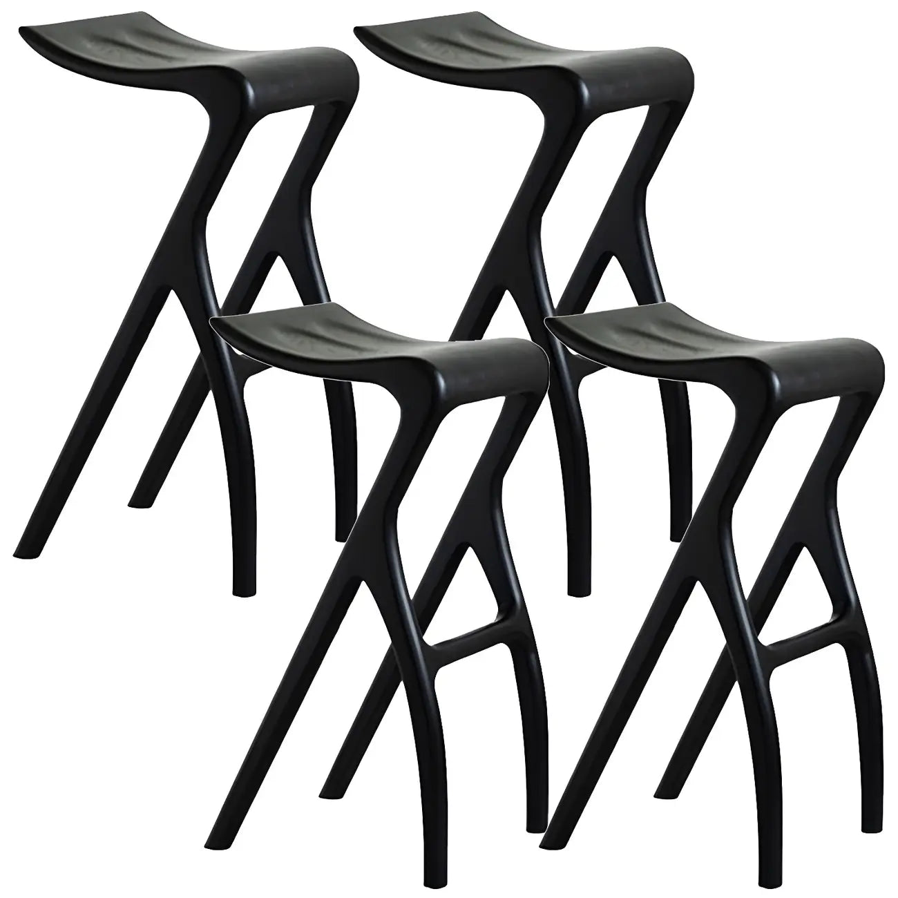 Tabourets de bar minimalistes en bois, sans dossier, hauteur comptoir