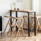 Tabourets de bar minimalistes en bois, sans dossier, hauteur comptoir