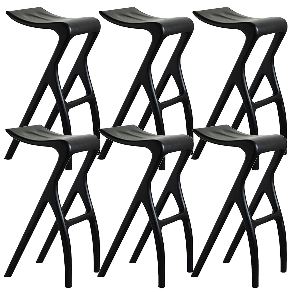 Tabourets de bar minimalistes en bois, sans dossier, hauteur comptoir