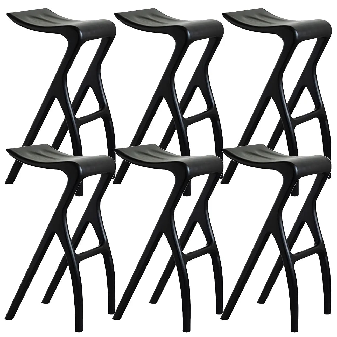 Tabourets de bar minimalistes en bois, sans dossier, hauteur comptoir