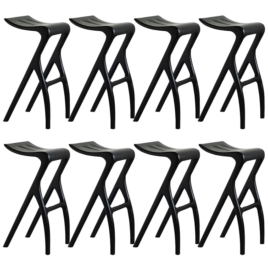 Tabourets de bar minimalistes en bois, sans dossier, hauteur comptoir