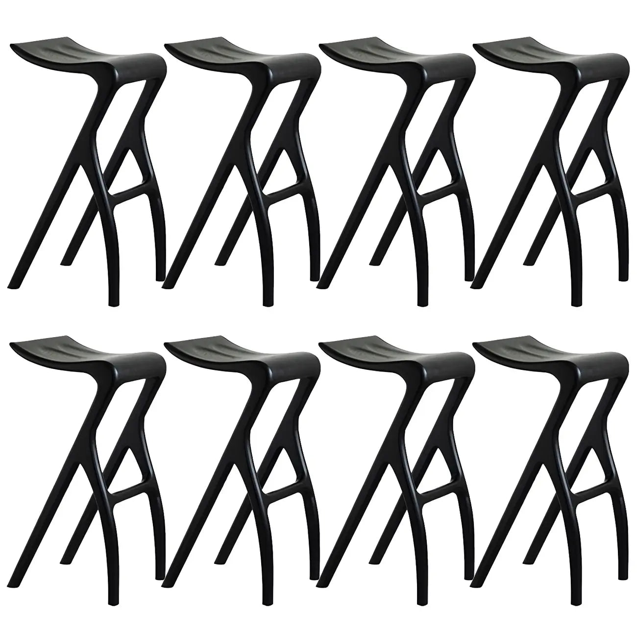Tabourets de bar minimalistes en bois, sans dossier, hauteur comptoir