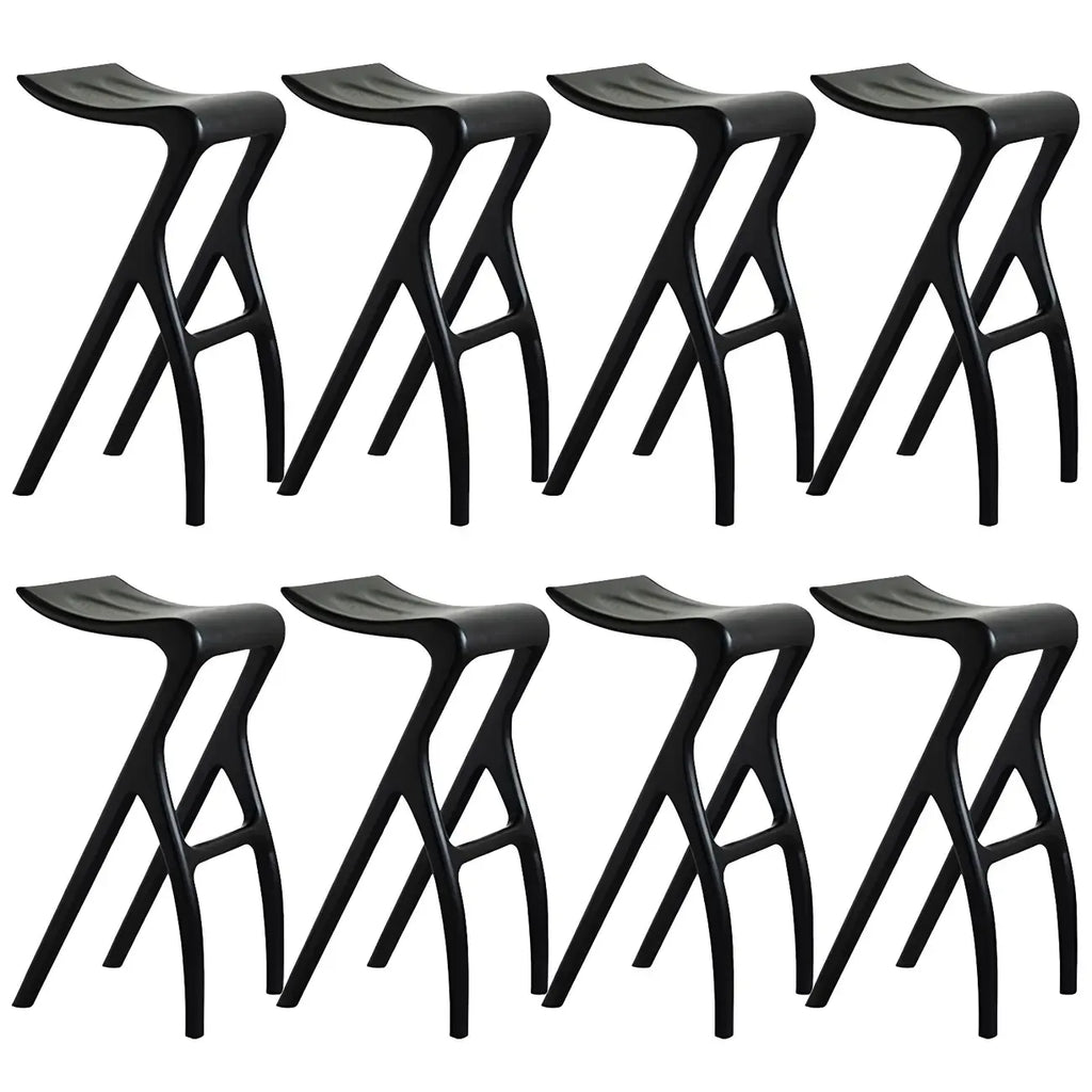 Tabourets de bar minimalistes en bois, sans dossier, hauteur comptoir