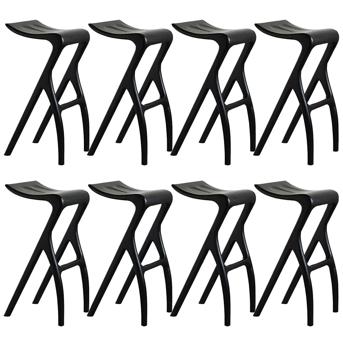 Tabourets de bar minimalistes en bois, sans dossier, hauteur comptoir