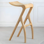 Tabourets de bar minimalistes en bois, sans dossier, hauteur comptoir