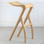 Tabourets de bar minimalistes en bois, sans dossier, hauteur comptoir