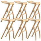 Tabourets de bar minimalistes en bois, sans dossier, hauteur comptoir
