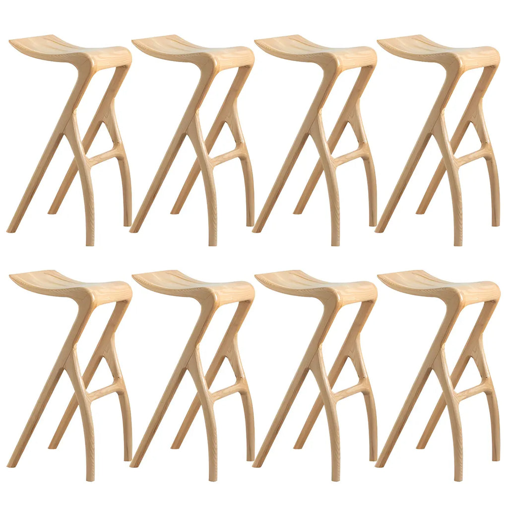 Tabourets de bar minimalistes en bois, sans dossier, hauteur comptoir