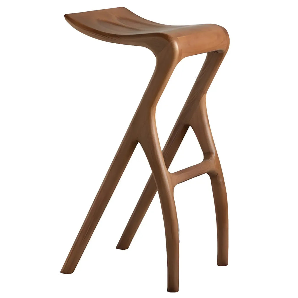 Tabourets de bar minimalistes en bois, sans dossier, hauteur comptoir