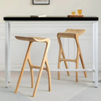 Tabourets de bar minimalistes en bois, sans dossier, hauteur comptoir