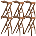 Tabourets de bar minimalistes en bois, sans dossier, hauteur comptoir