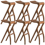 Tabourets de bar minimalistes en bois, sans dossier, hauteur comptoir