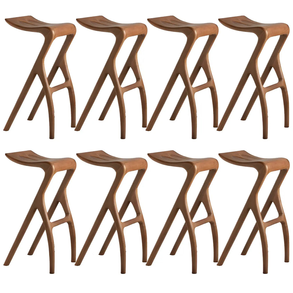 Tabourets de bar minimalistes en bois, sans dossier, hauteur comptoir