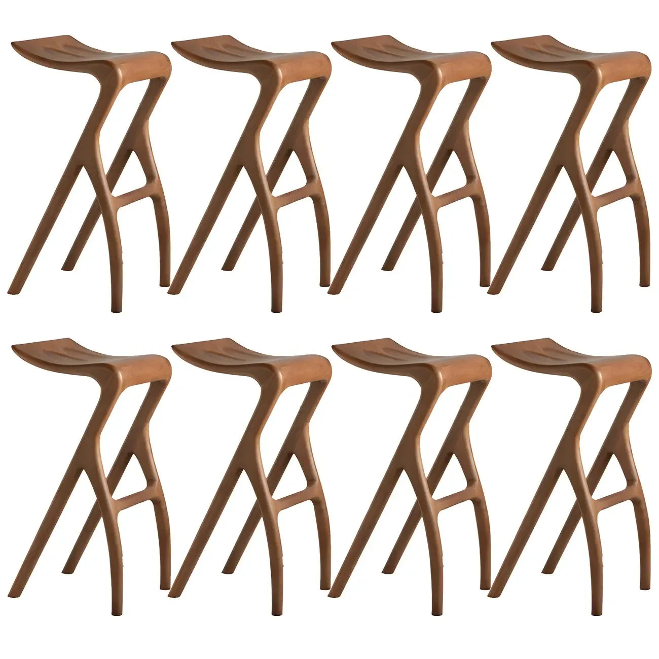 Tabourets de bar minimalistes en bois, sans dossier, hauteur comptoir