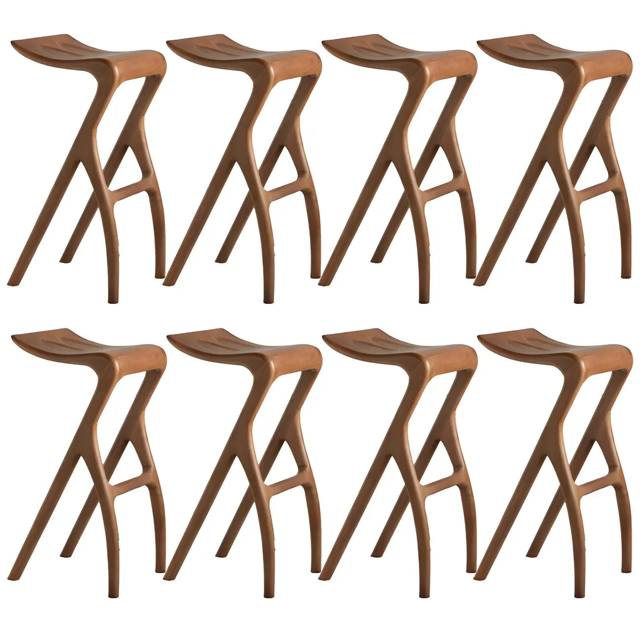 Tabourets de bar minimalistes en bois, sans dossier, hauteur comptoir