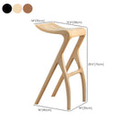 Tabourets de bar minimalistes en bois, sans dossier, hauteur comptoir