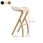 Tabourets de bar minimalistes en bois, sans dossier, hauteur comptoir