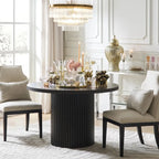 Lustre moderne en verre transparent avec finition dorée