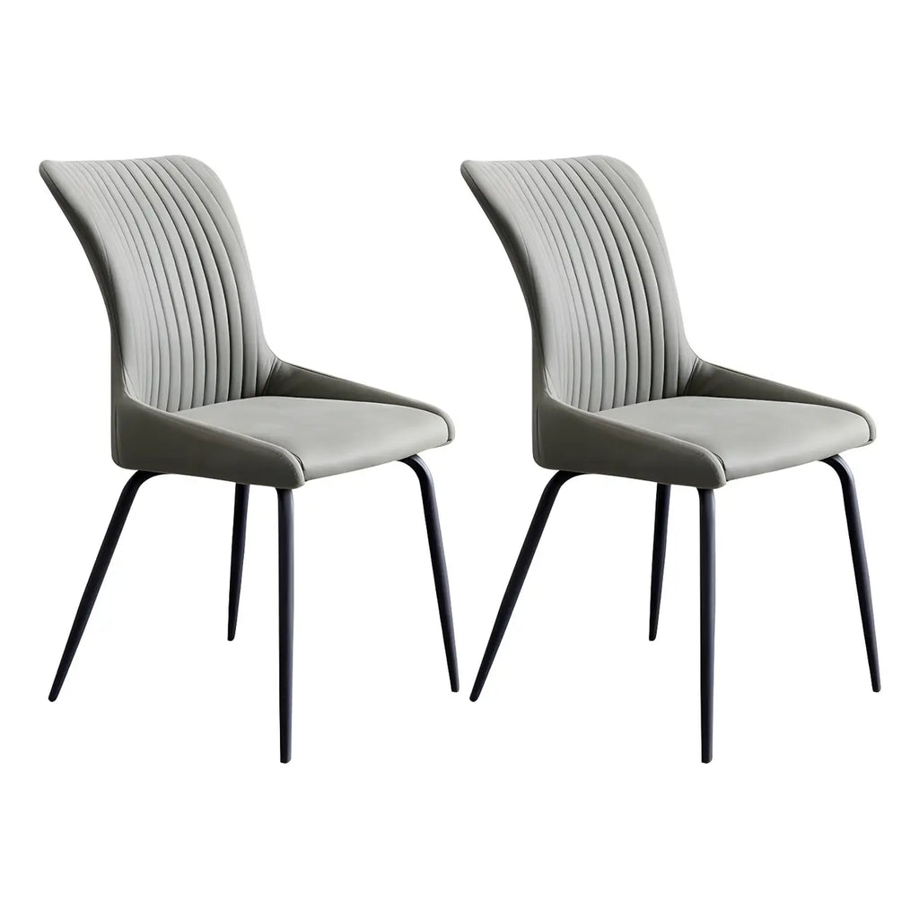 Chaises de cuisine/salle à manger industrielles gris foncé sans accoudoirs