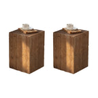 Table d'appoint élégante en bois géométrique