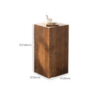Table d'appoint élégante en bois géométrique