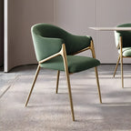 Ensemble de 2 chaises de salle à manger blanches contemporaines en sherpa à dossier bas