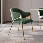 Ensemble de 2 chaises de salle à manger blanches contemporaines en sherpa à dossier bas