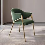 Ensemble de 2 chaises de salle à manger blanches contemporaines en sherpa à dossier bas