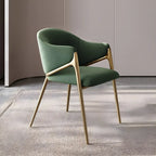 Ensemble de 2 chaises de salle à manger blanches contemporaines en sherpa à dossier bas