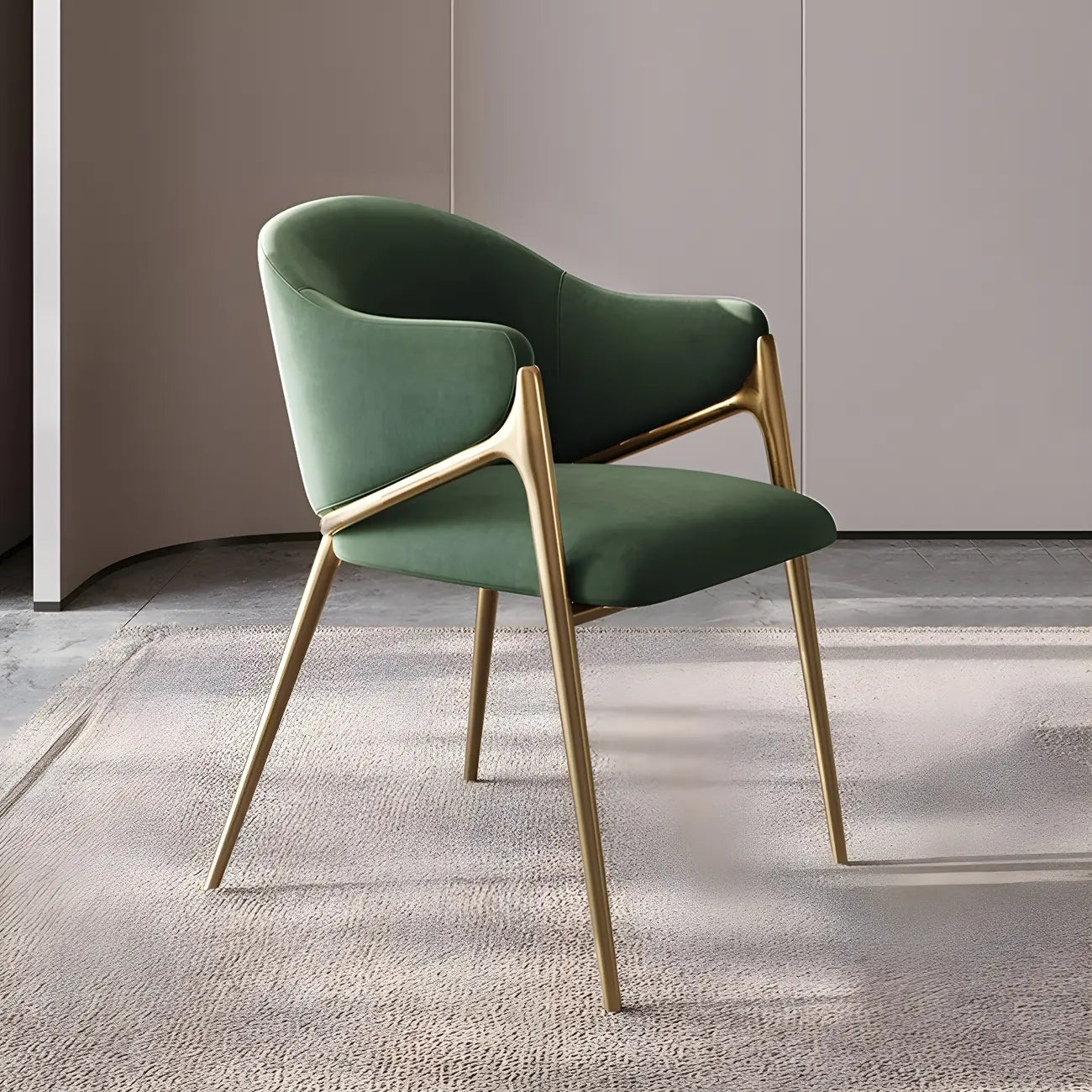 Ensemble de 2 chaises de salle à manger blanches contemporaines en sherpa à dossier bas