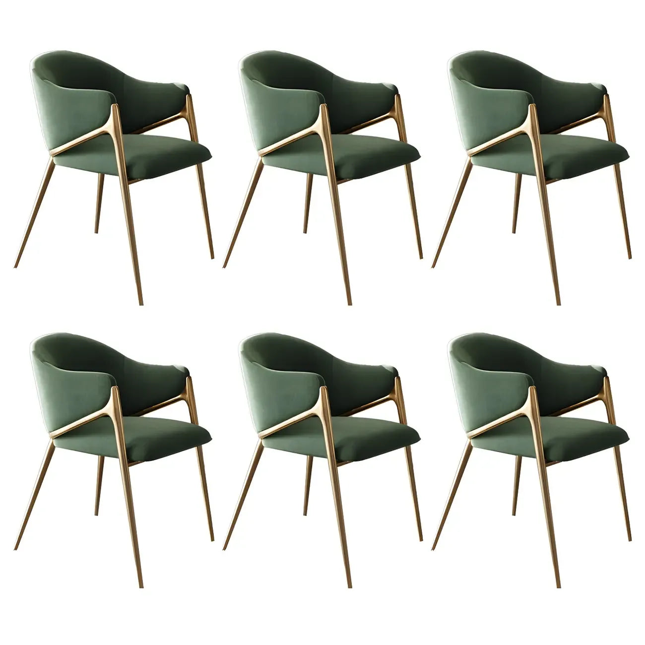 Ensemble de 2 chaises de salle à manger blanches contemporaines en sherpa à dossier bas