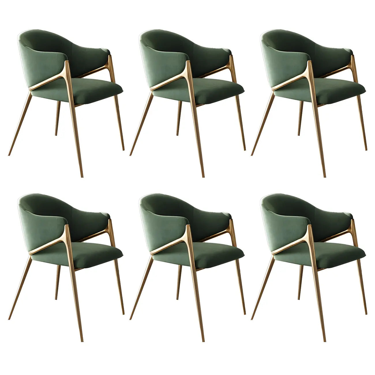 Ensemble de 2 chaises de salle à manger blanches contemporaines en sherpa à dossier bas