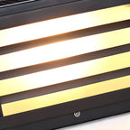 Lampes solaires LED rectangulaires noires pour poteaux extérieurs
