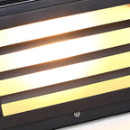 Lampes solaires LED rectangulaires noires pour poteaux extérieurs