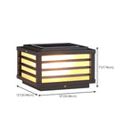 Lampes solaires LED rectangulaires noires pour poteaux extérieurs